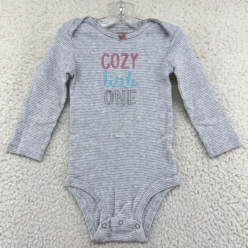 Carters 18 Mth Gray White Stripe LS One Piece Pink White Pants Polar Bear Outfit gallery