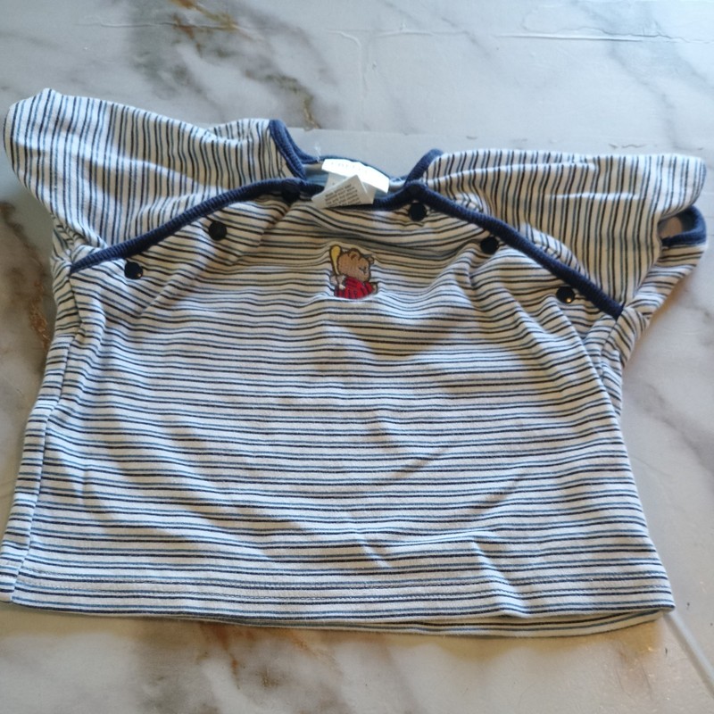 Vintage Carter’s Baby 6-9M Bear Baselball Shirt 19-21lbs button up shirt Only
