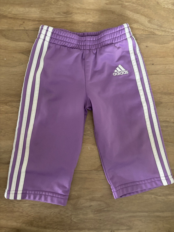 Adidas Purple Lavender Track Suit Embroidered Logo Size 9M gallery