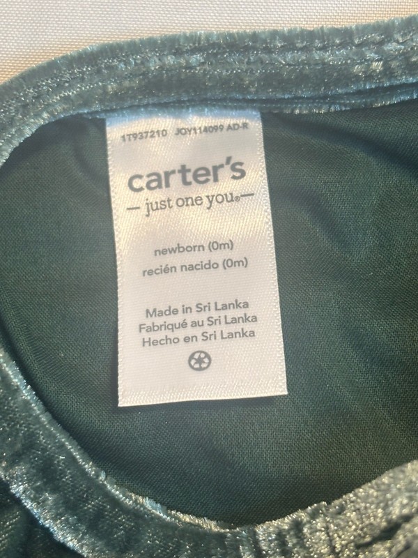 Carters 2 Piece Baby Dresses With Diaper Cover Green New With Tags gallery