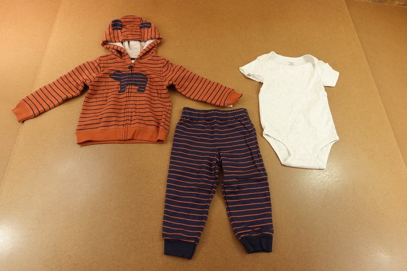 Carters Baby Size 24 Months Multicolor 3-Piece Bear Little Jacket Jogger Set NWT