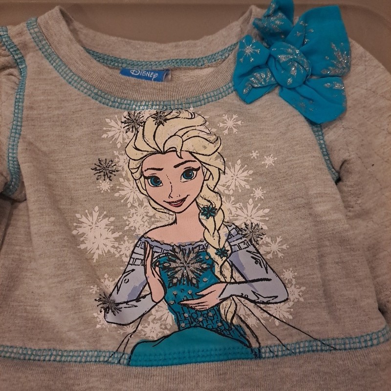 Disney Frozen Elsa 2 Piece Outfit Set Toddler Girl 18 M Top & Leggings gallery