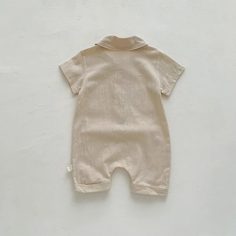 All Seasons outwear solid color short sleeves clothes for 0-3 M, Beige gallery